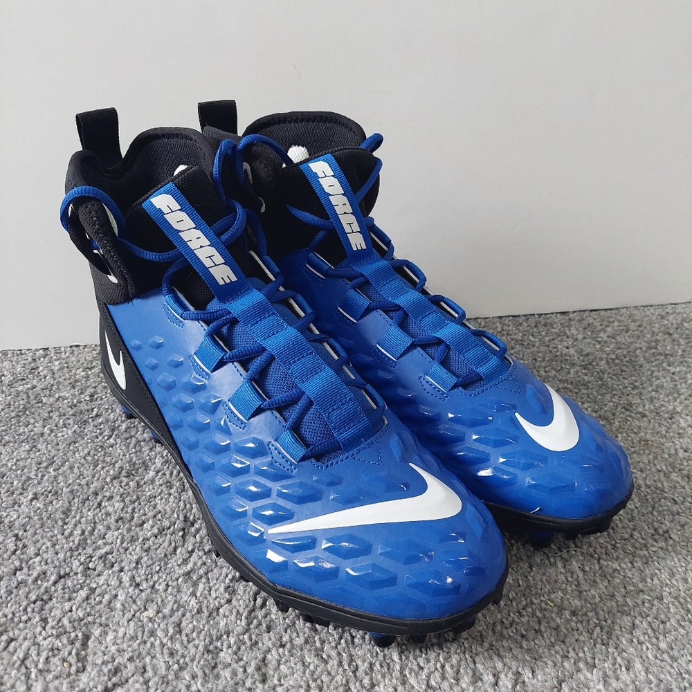 Nike Force Cleats Sports Shoes Men's sz 14 blue black white Arch Beam Propulsion